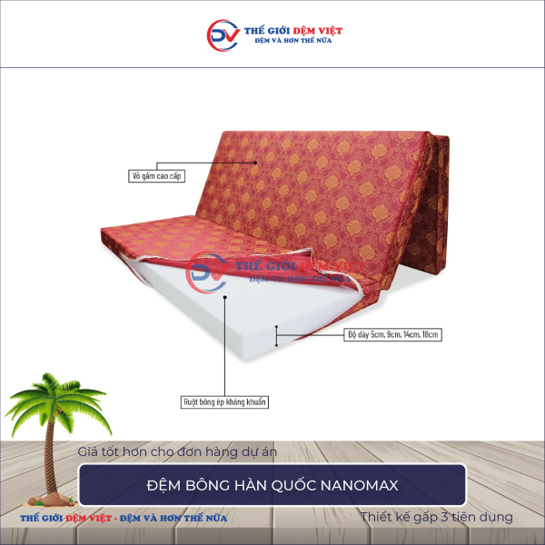 Đệm bông ép Nanomax 3